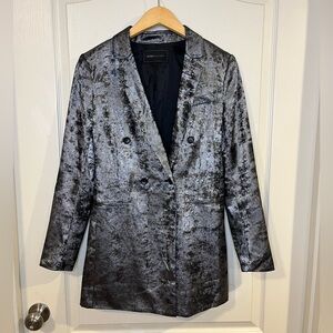 BCBGMaxAzria Silver Brushed Blazer